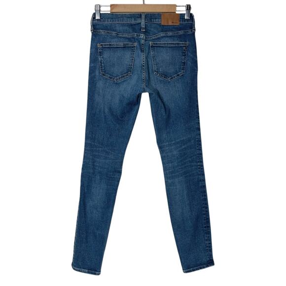 Madewell 8" Mid Rise Skinny Jeans in Ames Wash Medium Blue women's size 27 - Picture 3 of 15